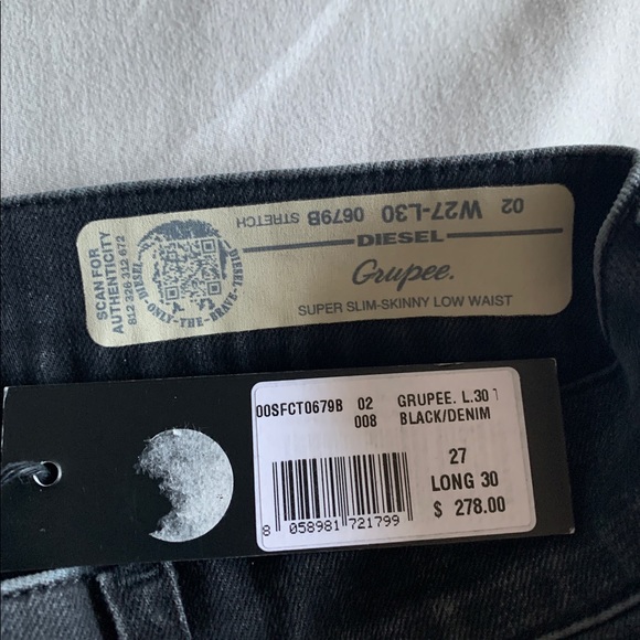 Diesel Skinny Jeans NWT - Picture 2 of 4